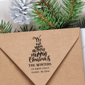 レタークリスマスツリーホリデイ差出人住所 セルフインキングスタンプ