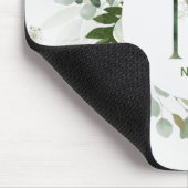 レターグリーンシダ&ユーカリリースマウスパッド マウスパッド (コーナー)