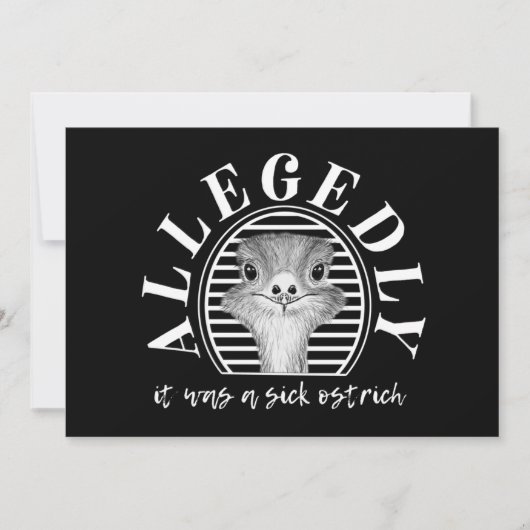 レターケニーがウストリッチのカードである 招待状 (正面)