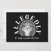 レターケンスの疑いのあるダチョウのカード 招待状 (正面)