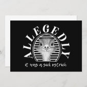 レターケンスの疑いのあるダチョウのカード 招待状 (正面/裏面)