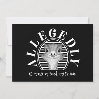 レターケンスの疑いのあるダチョウのカード 招待状