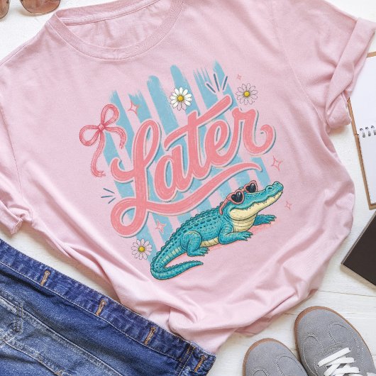 レターゲイター コケット プレッピー ストライプ Tシャツ