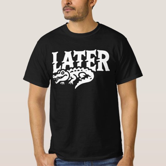 レターゲーターTシャツ - ワニのレターアリゲーター Tシャツ (正面)
