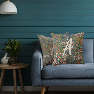 レターコテモノグラムのタゴアコテージルックフローラ クッション