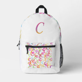 レターコンフェッティ "C"  プリントバックパック