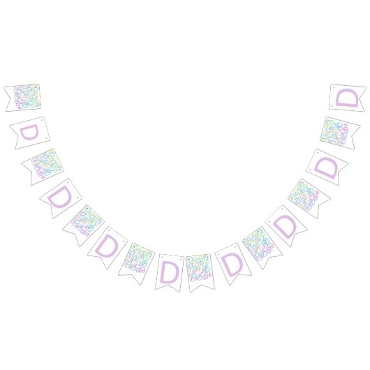 レターコンフェッティ "D" バンティングフラッグ (全)