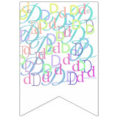 レターコンフェッティ "D" バンティングフラッグ (第3の旗)