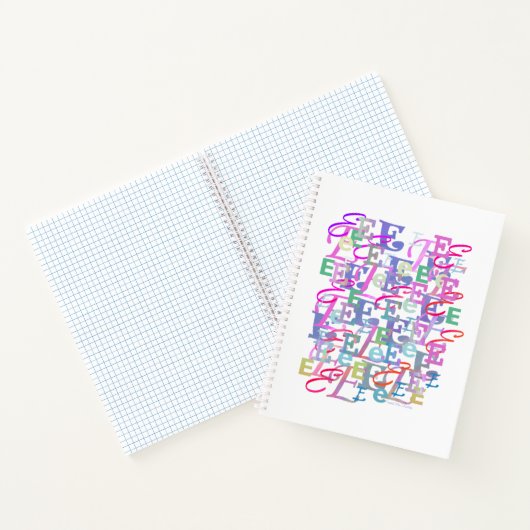 レターコンフェッティ "E" ノートブック (内部)