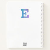 レターコンフェッティ "E" ノートブック (裏面)