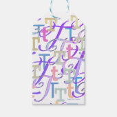 レターコンフェッティ "T" ギフトタグ (正面)