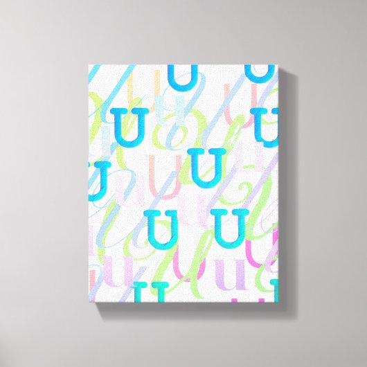 レターコンフェッティ "U" キャンバスプリント (正面)