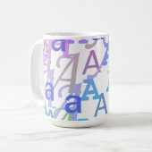 レターコンフェティ "A" コーヒーマグカップ (正面左)