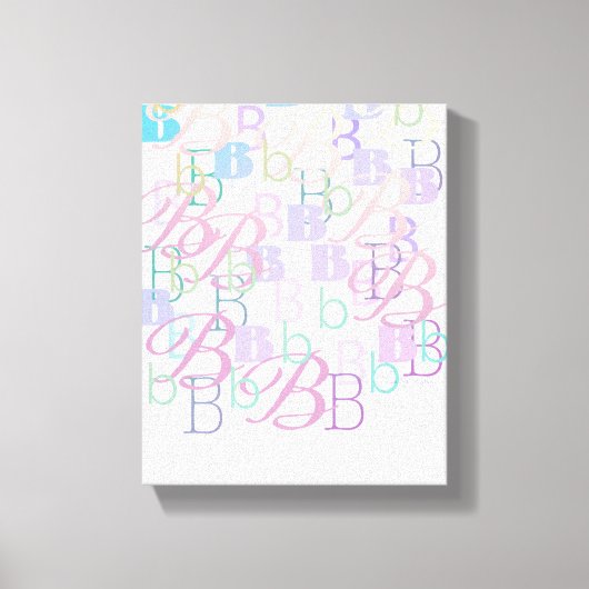 レターコンフェティ "B" キャンバスプリント (正面)