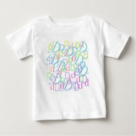 レターコンフェティ "D" ベビーTシャツ