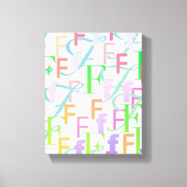 レターコンフェティ "F" キャンバスプリント