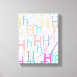 レターコンフェティ "H" キャンバスプリント