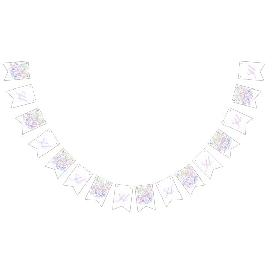 レターコンフェティ "H" バンティングフラッグ (全)