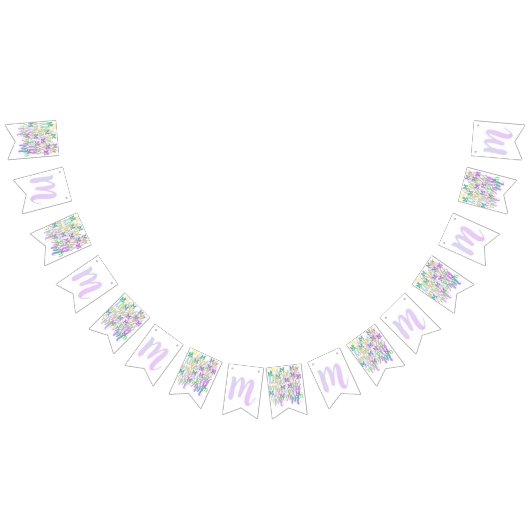 レターコンフェティ "M" バンティングフラッグ (全)