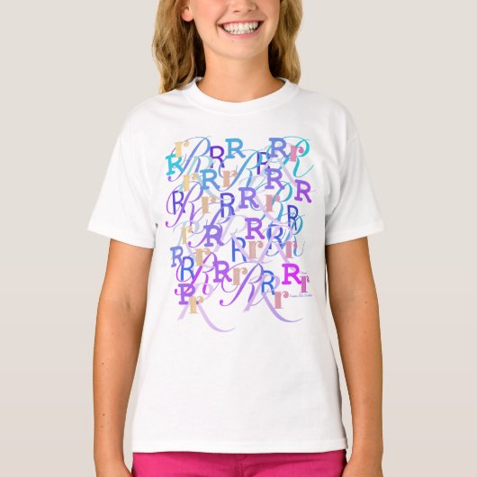 レターコンフェティ「R」 Tシャツ (正面)