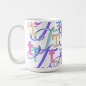 レターコンフェティ "T" コーヒーマグカップ (左)