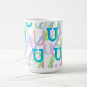 レターコンフェティ "U" コーヒーマグカップ (中央)
