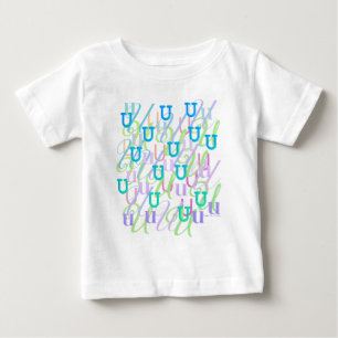 レターコンフェティ "U" ベビーTシャツ