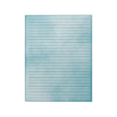 レターサイズブラックワイド罫線ティール(緑がかった色)水色 ノートパッド (回転)
