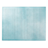 レターサイズブラックワイド罫線ティール(緑がかった色)水色 ノートパッド (正面)