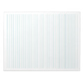 レターサイズ8.5インチx 11インチティール(緑がかった色)ラインカレッジ罫線 ノートパッド (正面)