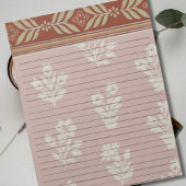 レターサイズ8.5インチx 11インチワイドルールレトロファームハウス ノートパッド