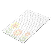 レターサイズ8.5インチx 11インチワイド罫線レトロ(オレンジ) ノートパッド (アングル)