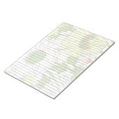 レターサイズ8.5インチx 11インチワイド罫線黄花 ノートパッド (アングル)