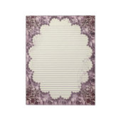レターサイズ8.5インチx 11インチヴィンテージフローラ線紙 ノートパッド (回転)