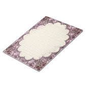 レターサイズ8.5インチx 11インチヴィンテージフローラ線紙 ノートパッド (アングル)