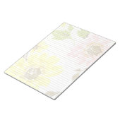 レターサイズ8.5インチx 11インチ大学ルールドイエローピンク ノートパッド (アングル)