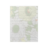 レターサイズ8.5インチx 11インチ大学ルールドイエローフラワー ノートパッド (回転)