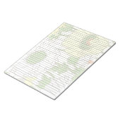 レターサイズ8.5インチx 11インチ大学ルールドイエローフラワー ノートパッド (アングル)