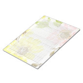 レターサイズ8.5インチx 11インチ大学ルールドラージフローラ ノートパッド (アングル)