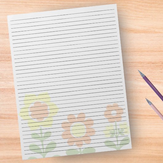 レターサイズ8.5インチx 11インチ大学ルールドレトロオレンジ ノートパッド