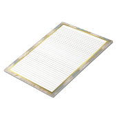 レターサイズ8.5インチx 11インチ茶色のライン大学ルールド ノートパッド (アングル)