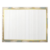 レターサイズ8.5インチx 11インチ茶色のライン大学ルールド ノートパッド (正面)