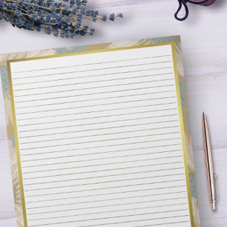 レターサイズ8.5インチx 11インチ茶色のライン大学ルールド ノートパッド