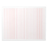 レターサイズ8.5インチx 11インチ赤線カレッジ罫線 ノートパッド (正面)