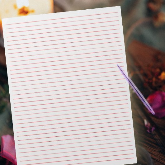 レターサイズ8.5インチx 11インチ赤線カレッジ罫線 ノートパッド