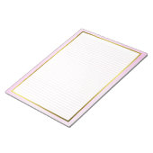 レターサイズ8.5インチx 11インチPink Lines College Rird ノートパッド (アングル)