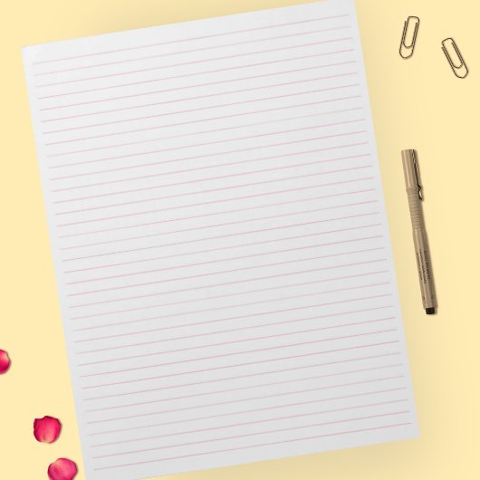 レターサイズ8.5インチx 11インチPink Lines College Rird ノートパッド