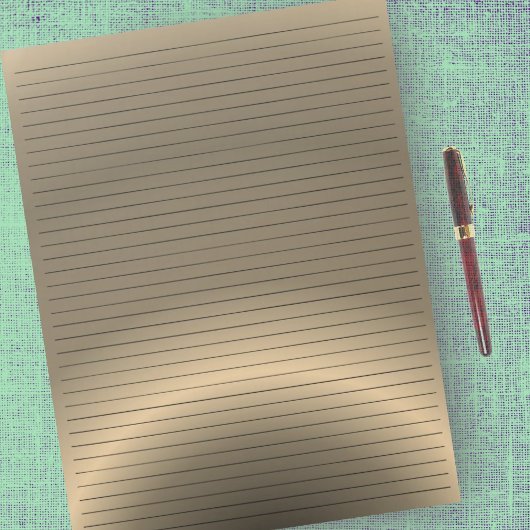 レターサイズ8.5 x 11インチカレッジルールドブロンズ色 ノートパッド