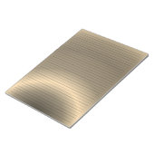 レターサイズ8.5 x 11インチカレッジルールドブロンズ色 ノートパッド (アングル)