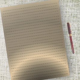 レターサイズ8.5 x 11インチワイド罫線青銅色 ノートパッド